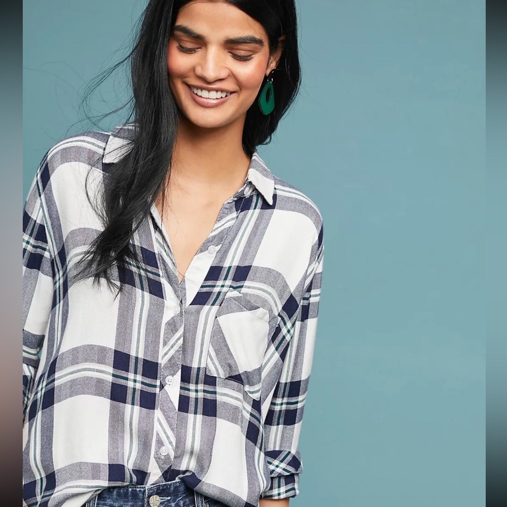 Anthropologie Rails flannel button down top